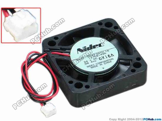 68198 Nidec D04X-24TH Server - Square Fan 18, sq40x40x10, w180x2x2, 24V 0.08A Nidec D04X-24TH Server - Square Fan 