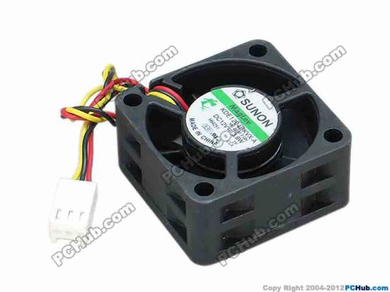 68264 SUNON KDE1204PKVX-A Server - Square Fan MS.B697.F.GN, sq40x40x20, w125x3x3, 12V 3.8W SUNON KDE1204PKVX-A Server - Square Fan 