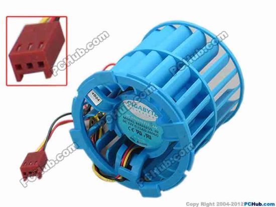 68311 Bi-Sonic BS806012L Server - Round Fan 02, dia56x54, w310x3x3, 12V 0.15A, Blue Color Bi-Sonic BS806012L Server - Round Fan 