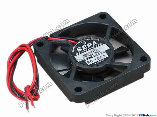 68339 SEPA MFB50A-12L Server - Square Fan sq50x50x10, w300x2, 12V 0.06A SEPA MFB50A-12L Server - Square Fan 