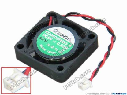 68360 SUNON KD0502PEB3-8 Server - Square Fan sq25x25x06, w55x2x2, 5V 0.25W SUNON KD0502PEB3-8 Server - Square Fan 