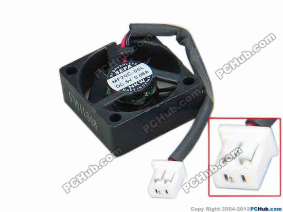 68405 SEPA MF20C-05L Server - Square Fan sq20x20x8, w45x2x2, 5V 0.08A SEPA MF20C-05L Server - Square Fan 