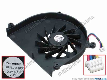 68874 Panasonic UDQFZZH32DAS Cooling Fan  0.32A, w32x4x4, s75x82x12, Bare Fan, "NEW" Panasonic UDQFZZH32DAS Cooling Fan  