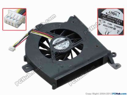 68875 ADDA AB0705HB-TBB Cooling Fan  (CWMW1), 0.36A, w30X4X4, s72X72X11, Bear Fan ADDA AB0705HB-TBB Cooling Fan  