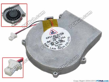 68923 SAM LAM CF0540-B10H-C001 Cooling Fan  0.35A, w25x2x2, s41x45x9, Bare Fan SAM LAM CF0540-B10H-C001 Cooling Fan  