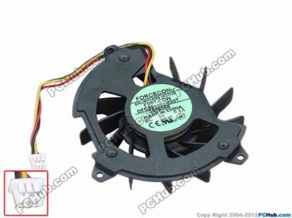 68953 Forcecon DFC601005M30T Cooling Fan  FD07-CCW, 0.4A, w80x3x3, s58x58x13, Bare Fan Forcecon DFC601005M30T Cooling Fan  