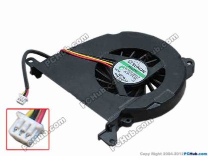 68961 SUNON GC055515VH-A Cooling Fan  13.V1.B2402.F.GN, 1.8W, w50x3x3, s69x73x10, Bare F SUNON GC055515VH-A Cooling Fan  