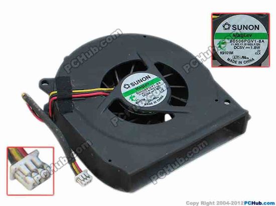 69022 SUNON B0506PGV1-8A Cooling Fan  11.MS.V1.B1833.F.GN, s60x60x11, 1.8W, Bare Fan SUNON B0506PGV1-8A Cooling Fan  