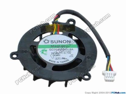 69026 SUNON GC054509VH-8A Cooling Fan  11.V1.F.GN, dia40x10, w60x4x4, 0.7W,Bare Fan SUNON GC054509VH-8A Cooling Fan  