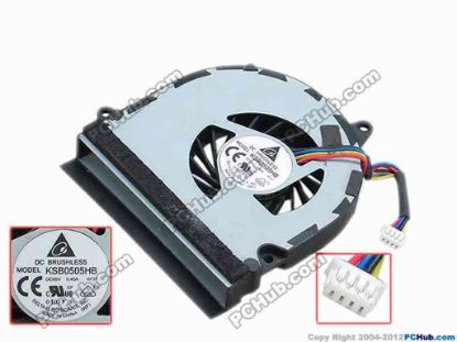 69027 Delta Electronics KSB0505HB Cooling Fan  -9F37, s60x60x9, w30x4x4, 0.40A,Bare Fan Delta Electronics KSB0505HB Cooling Fan  