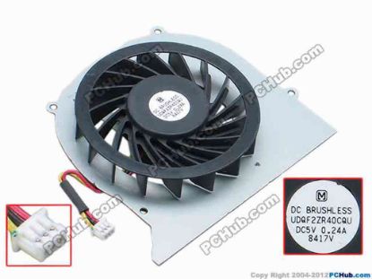 69048 Panasonic UDQF2ZR40CQU Cooling Fan  s63x70x11, w30x3x3, 0.24A, Bare Fan Panasonic UDQF2ZR40CQU Cooling Fan  