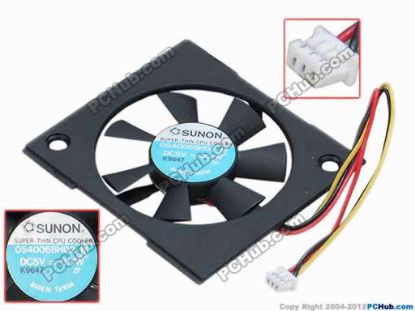 69092 SUNON 054006BH02-M Cooling Fan  (A3), s50x47x7, w80x3x3, 0.7W, Bare Fan SUNON 054006BH02-M Cooling Fan  
