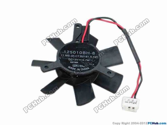 69198 SUNON 125010BH-8 Server - Frameless / GPU Fan 11.MS.(2).CT.B2181.A.GN, w65x2x3, 12V 0.7W, Black SUNON 125010BH-8 Server - Frameless / GPU Fan 