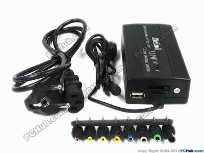 70400 Mcind AC Adapter Universal Laptop Adapter AC Adapter, 505D, 120W, UK Socket, Mcind AC Adapter Universal Laptop Adapter <p><strong>AC 100-240V that power any laptop computer and electric equipments with power input DC12V to 24V 120W<br />
</strong>With USB port output DC 5V 1A, charging Laptops, iPod, iPhones, Cellular Phones, MP3/4 Players, Shavers and many others</p>
<p><br/></p>
<p><strong>Features:</strong></p>
<ul>    
<li>Material- Case of the adapter is made of heavy duty ABS Plastic </li>    
<li>Input: AC 110 to 240V </li>    
<li>Output: DC 12V, 15, 16, 18, 19, 20, 22 and 24V Max. 120W. (Adjusted by the switch with voltage indication)) </li>    
<li>Output: USB DC 5V 1.0A </li>    
<li>Input Socket: UK socket (EU plug power cord is included) </li></ul>
<p><strong>&nbsp;</strong></p>
<p><strong>8 different sizes of tips are included:<br />
</strong>External diameter x internal diameter.</p>
<ul>    
<li>3.5x1.75mm </li>    
<li>4.0x1.7mm </li>    
<li>4.8x1.7mm </li>    
<li>5.5x1.7mm </li>    
<li>5.5x2.1mm </li>    
<li>5.5x2.5mm </li>    
<li>6.3x3.0mm </li>    
<li>6.0x1.0mm (pin inside) </li></ul>
<p><br/></p>