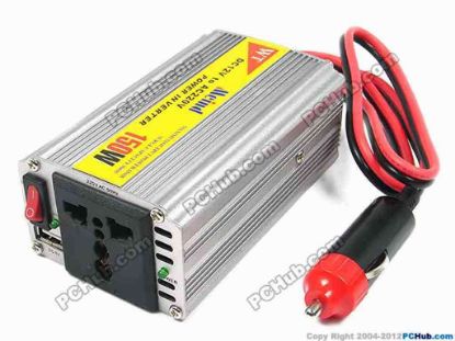 70472 Mcind Power Inverter DC Power Inverter Inverter, C150, 150W, US/EU/UK Socket, Silver Mcind Power Inverter DC Power Inverter <span id="ctl00_ContentPlaceHolder1_ItemDesc1_lblItemDescription"><strong>Convert DC 12V provided by the automobile into AC 220V that power any electric equipments with power input AC 220V Max. 150W<br />
</strong>With USB port output DC 5V 1A, charging Laptops, iPod, iPhones, Cellular Phones, MP3/4 Players, Shavers and many others
<p><br />
</p>
<p><strong>Features:</strong></p>
<ul>
<li>Material- Case of the adapter is made of aluminum alloy that serve as heatsink </li>
<li>Built-in ventilation fan </li>
<li>LED indicator: power on. </li>
<li>Automatic short circuit shut-off. </li>
<li>Automatic Overload protection &gt; 150W </li>
<li>Automatic Overhead protection &gt; 60 degree C </li>
<li>Max. 150W Watts Continuous Power output </li>
<li>Surge capacity 300 watts </li>
<li>Fuse protection: 1 x 25A fuse </li></ul>
<p><br />
</p>
<ul>
<li>Input: DC 9V - 14V </li>
<li>Output: AC 220V 50Hz Max. 150W. </li>
<li>Output: USB DC 5V 1.0A </li>
<li>Output Socket: Multi socket- US, EU and UK&nbsp;compatible </li></ul></span>