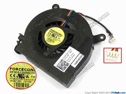 70482 Forcecon DFS551205ML0T Cooling Fan  F7Q6, w60x4x4, 0.5A, Bare Fan Forcecon DFS551205ML0T Cooling Fan  
