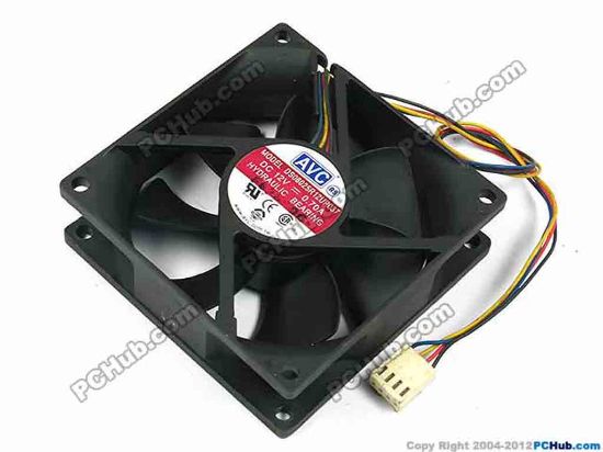 70484 AVC DS08025R12UP037 Server - Square Fan sq80x80x25, w220x4x4, 12V 0.70A AVC DS08025R12UP037 Server - Square Fan 