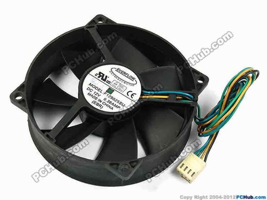 70578 Everflow F129025SU Server - Round Fan dia95x95x25mm, w200x4x4, 12V 0.38A Everflow F129025SU Server - Round Fan 