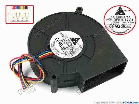 70659 Delta Electronics BFB1012VH Server - Blower Fan -5D84, bw97x94x33, w175x4x4, 12V 1.80A Delta Electronics BFB1012VH Server - Blower Fan 