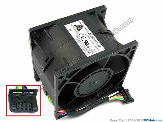70667 Delta Electronics GFB0812SHS Server - Square Fan -8E27, sq80x80x56, w75x8x6, 12V 1.20A Delta Electronics GFB0812SHS Server - Square Fan 