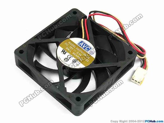 70740 AVC DE07015B12L Server - Square Fan -123, sq70x70x15, w215x3x3, 12V 0.3A AVC DE07015B12L Server - Square Fan 