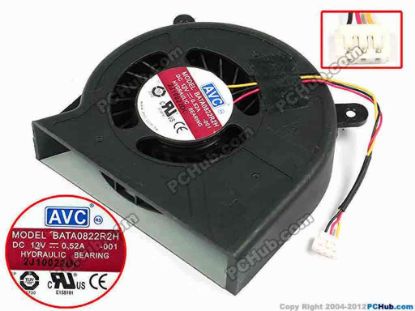 70742 AVC BATA0822R2H Server - Blower Fan -001, bw83x88x22, w70x3x3, 12V 0.52A AVC BATA0822R2H Server - Blower Fan