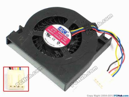 70745 AVC BASA0712R5H Server - Blower Fan P001, bw70x65x12, w60x4x4, 5V 0.5A AVC BASA0712R5H Server - Blower Fan 