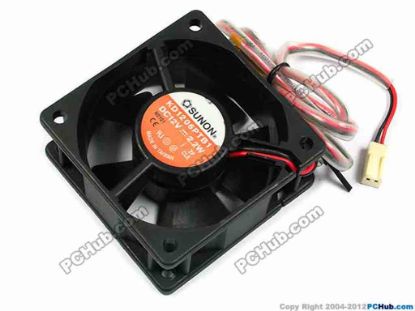 70762 SUNON KD1206PTB1 Server - Square Fan sq60x60x25, w505x2x2, 12V 2.2W SUNON KD1206PTB1 Server - Square Fan 