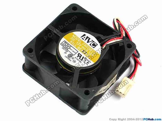 70764 AVC C6025B12L Server - Square Fan sq60x60x25, w155x3x3, 12V 0.12A AVC C6025B12L Server - Square Fan 