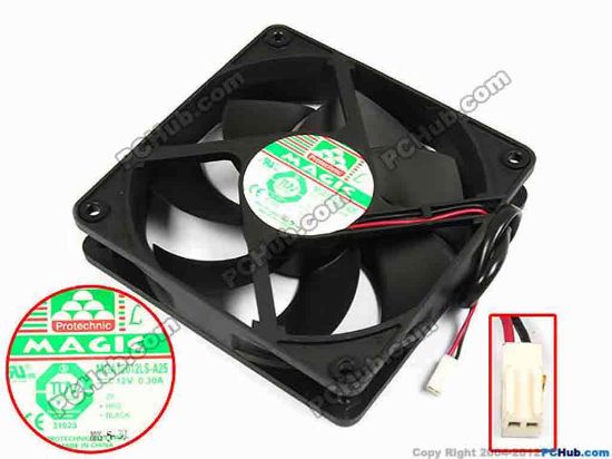 70808 Protechnic Magic MGA12012LS-A25 Server - Square Fan sq120x120x25, w165x2x2, 12V 0.30A  Protechnic Magic MGA12012LS-A25 Server - Square Fan 