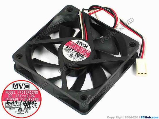 70835 AVC F7015R12MN Server - Square Fan sq70x70x15, w155x3x3, 12V 0.2A AVC F7015R12MN Server - Square Fan 
