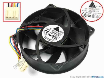 70972 Delta Electronics AFC0912D Server - Round Fan -4K99, dia95x25, w150x4x4, 12V 0.46A Delta Electronics AFC0912D Server - Round Fan 