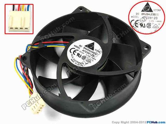 70972 Delta Electronics AFC0912D Server - Round Fan -4K99, dia95x25, w150x4x4, 12V 0.46A Delta Electronics AFC0912D Server - Round Fan 
