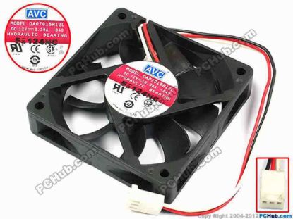 70998 AVC DA07015R12L Server - Square Fan -040, sq70x70x15, w160x3x3, 12V 0.30A AVC DA07015R12L Server - Square Fan 