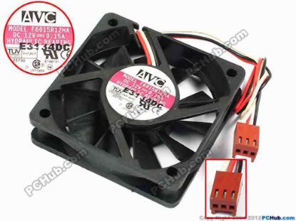 71031 AVC F6015R12HA Server - Square Fan sq60x60x15, w160x3x3, 12V 0.15A AVC F6015R12HA Server - Square Fan 