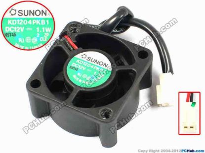 71033 SUNON KD1204PKB1 Server - Square Fan sq40x40x20, w120x2x2, 12V 1.1W SUNON KD1204PKB1 Server - Square Fan 