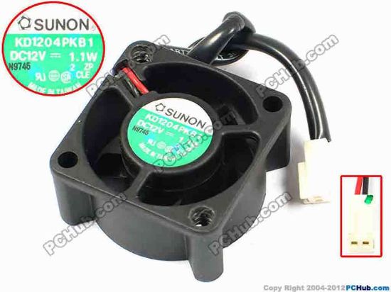 71033 SUNON KD1204PKB1 Server - Square Fan sq40x40x20, w120x2x2, 12V 1.1W SUNON KD1204PKB1 Server - Square Fan 