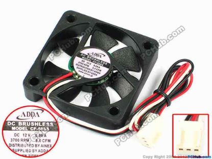 71042 ADDA CF-50SS Server - Square Fan sq50x50x10, w310x3x3, 12V 0.09A ADDA CF-50SS Server - Square Fan 