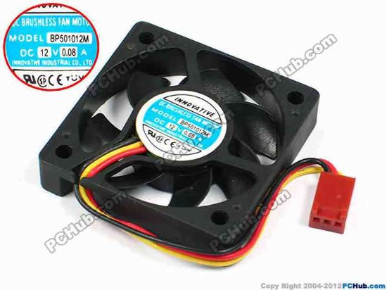 71132 INNOVATIVE BP501012M Server - Square Fan sq50x50x10, w85x3x3, 12V 0.08A INNOVATIVE BP501012M Server - Square Fan 