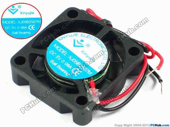 71165 Xinyujie DC- Bearing OEM- Square Fan XJ05B2507M, w125x2, 0.08A Xinyujie DC- Bearing OEM- Square Fan 