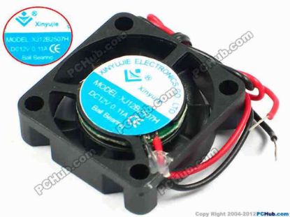 71168 Xinyujie DC- Bearing OEM- Square Fan XJ12B2507H, w125x2, 0.11A Xinyujie DC- Bearing OEM- Square Fan 