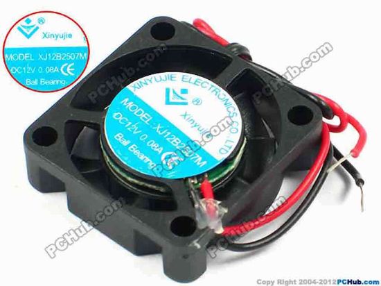 71169 Xinyujie DC- Bearing OEM- Square Fan XJ12B2507M, w125x2, 0.08A Xinyujie DC- Bearing OEM- Square Fan 