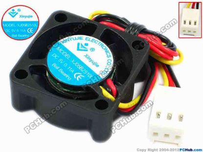 71181 Xinyujie DC- Bearing OEM- Square Fan XJ05B2510L, w200x3x3, 0.11A Xinyujie DC- Bearing OEM- Square Fan 