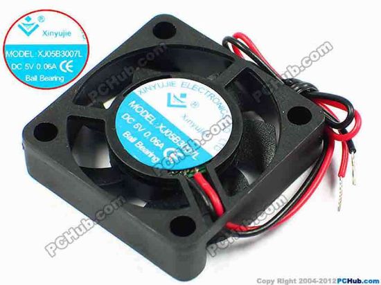 71205 Xinyujie DC- Bearing OEM- Square Fan XJ05B3007L, w120x2, 0.06A Xinyujie DC- Bearing OEM- Square Fan 