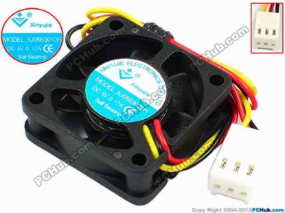 71222 Xinyujie DC- Bearing OEM- Square Fan XJ05B3010H, w200x3x3, 0.17A Xinyujie DC- Bearing OEM- Square Fan 