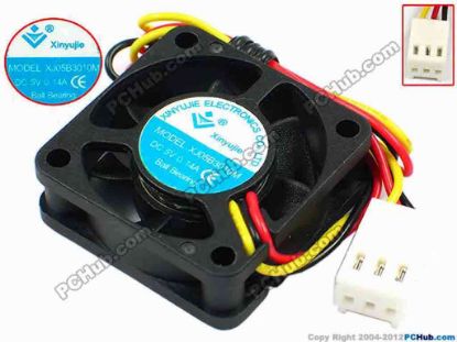 71223 Xinyujie DC- Bearing OEM- Square Fan XJ05B3010M, w200x3x3, 0.14A Xinyujie DC- Bearing OEM- Square Fan 