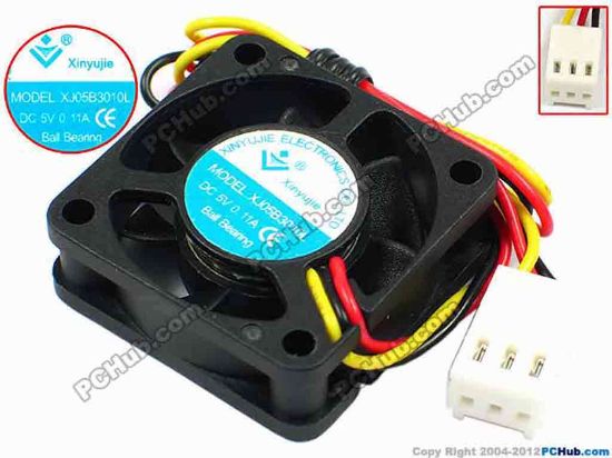 71225 Xinyujie DC- Bearing OEM- Square Fan XJ05B3010L, w200x3x3, 0.11A Xinyujie DC- Bearing OEM- Square Fan 