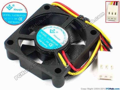 71249 Xinyujie DC- Bearing OEM- Square Fan XJ05B3510H, w195x3x3, 0.18A Xinyujie DC- Bearing OEM- Square Fan 