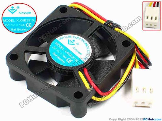 71252 Xinyujie DC- Bearing OEM- Square Fan XJ05B3510L, w195x3x3, 0.12A Xinyujie DC- Bearing OEM- Square Fan 