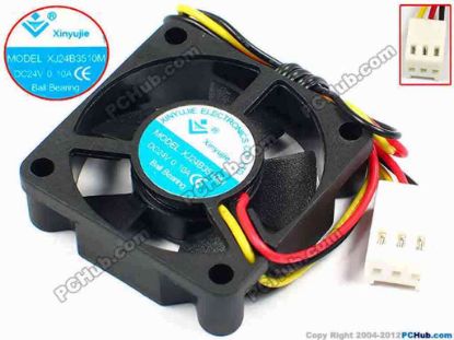 71257 Xinyujie DC- Bearing OEM- Square Fan XJ24B3510M, w195x3x3, 0.10A Xinyujie DC- Bearing OEM- Square Fan 